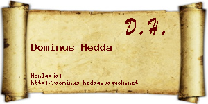 Dominus Hedda névjegykártya